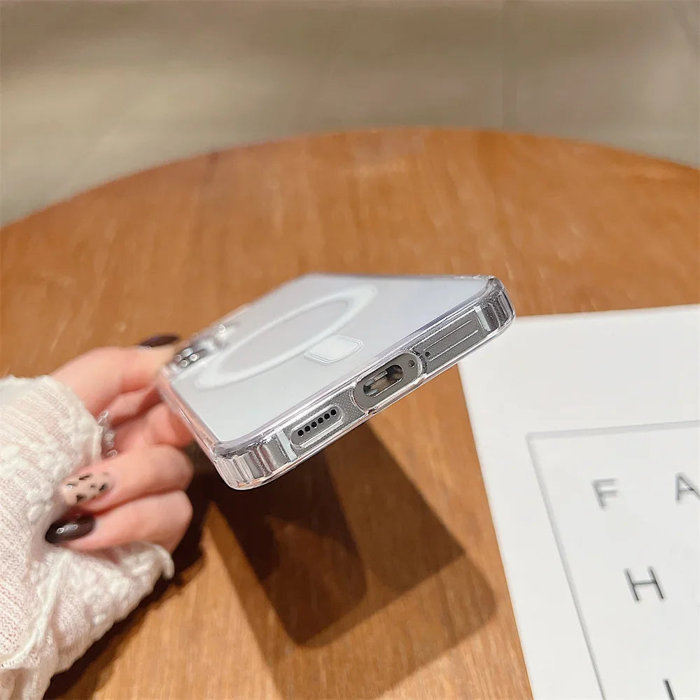 GearKA™ AeroClear – Slim Transparent Magnetic Case (MagSafe Compatible)